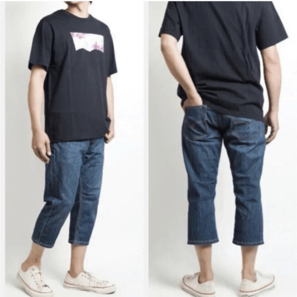 Levi’s 505 Regular Performance Cool Stretch Cropped Jeans Size 30 NWT Vacation - Picture 1 of 11
